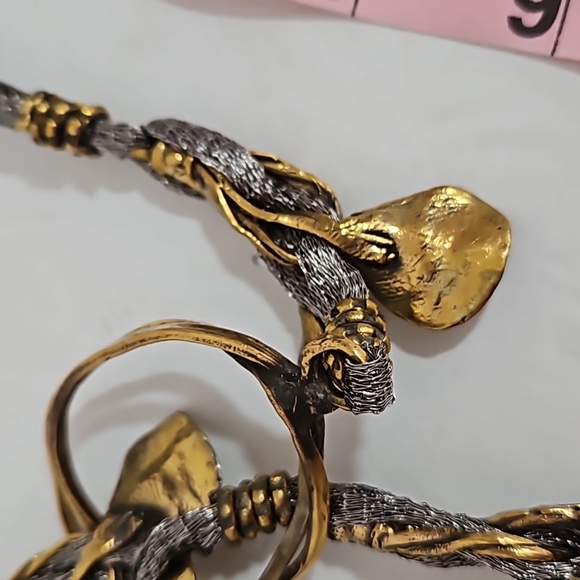 Soft Surroundings lariat pewter and gold adjustable necklace Calia Lariat - Picture 3 of 5